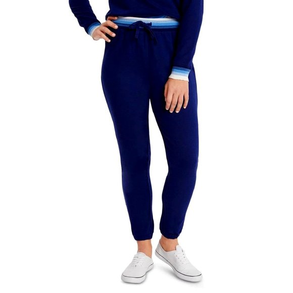 Splendid Women's Sundown Playa Velour Pants True Navy- LG - Picture 1 of 3